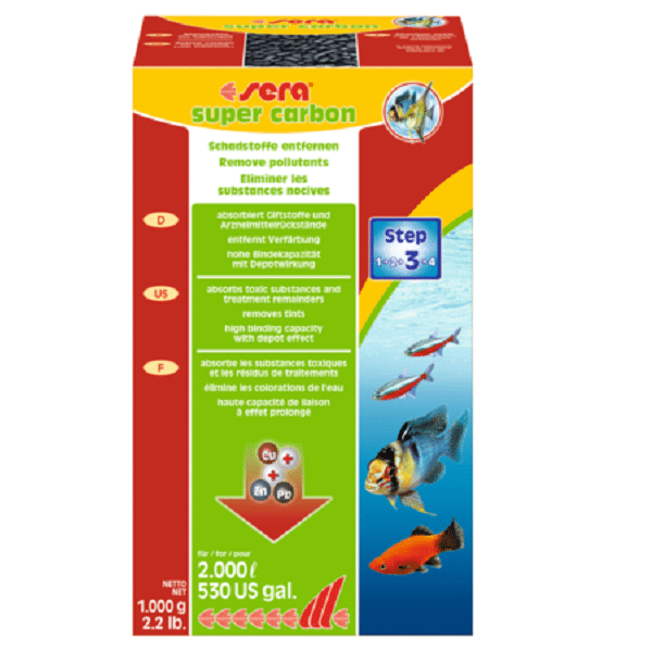 SERA 103452 Akvárium Super Carbon aktív szén víztisztító 1000g-0