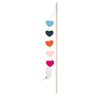 Trixie kattenhengel hartjes met catnip vilt / hout-0