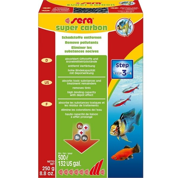 SERA 103451 Akvárium Super Carbon aktív szén víztisztító 250g-0