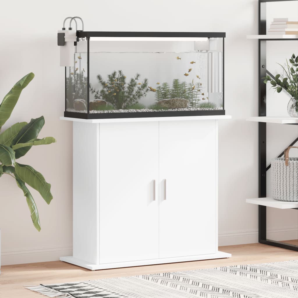 Vidaxl aquarium stand 81x36x73 cm processed wood white-0