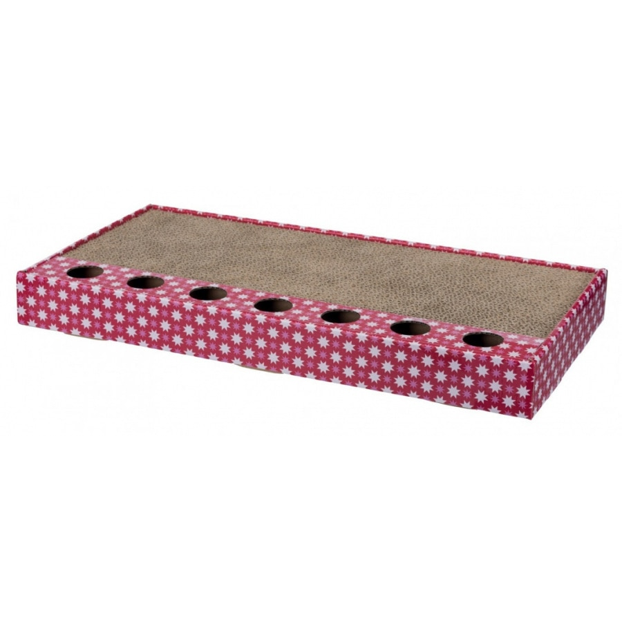 Trixie 107415 Macska kaparófa kaparókarton játékokkal 48 × 25 cm - Pink-0