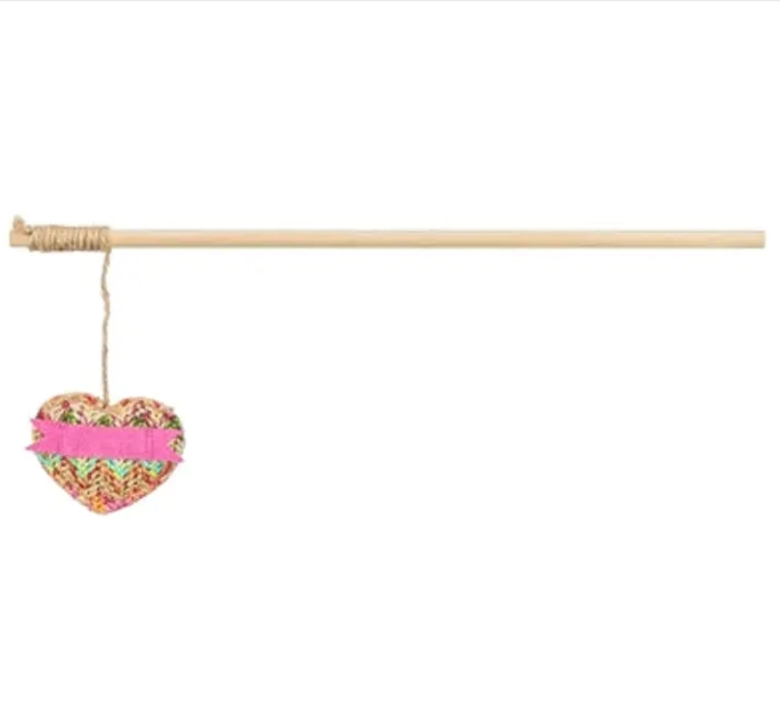 Trixie macska pálca szív fa/plüss macskamentával 40 cm