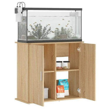 Akvárium alapállvány 81x36x73 cm forgácslap szürke sonoma tölgy