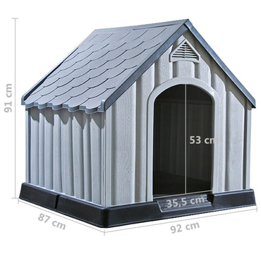 Kutya kennel 92x87x91 cm műanyag szürke