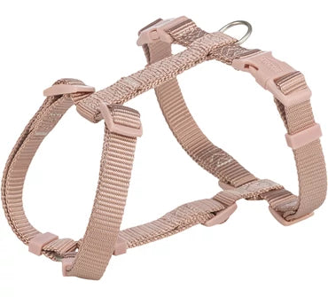 Trixie kutya heveder Premium H-heveder, rózsaszín, 60-87×2,5 cm