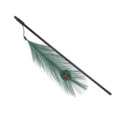 Trixie cat teaser with peacock feather-0