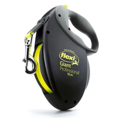 Flexi Giant Tape Professional Behúzható Póráz Neon – Fekete/Neon Sárga, max. 50 kg (10 m)