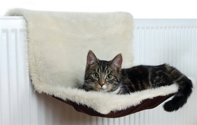 Trixie radiator hammock plush velvet cream brown-0