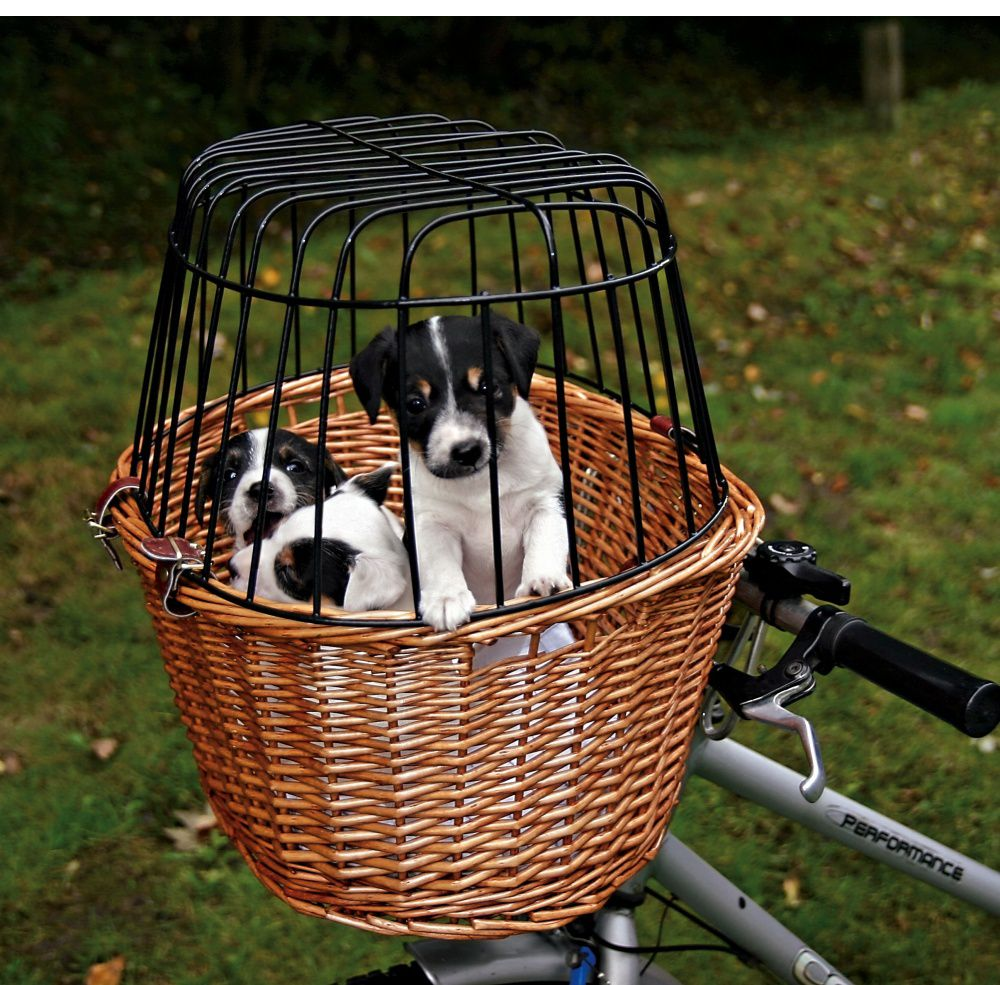 Trixie 105500 Kisállat hordozó kerékpár kosár 44 × 48 × 33 cm - Barna-0