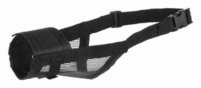 Trixie Polyester Muzzle with Mesh Insert, Black-0