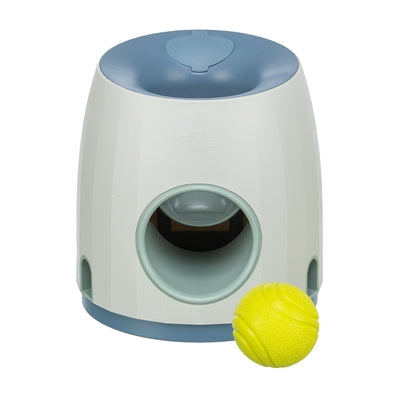 Trixie dog activity strategy game ball treat light grey blue-0