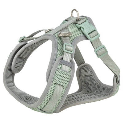 Trixie dog harness premium flexmesh wide chest sage green-0