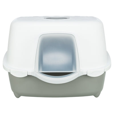 Trixie Cat Litter Tray Davio Top Outdoor with Hood Grey White-0