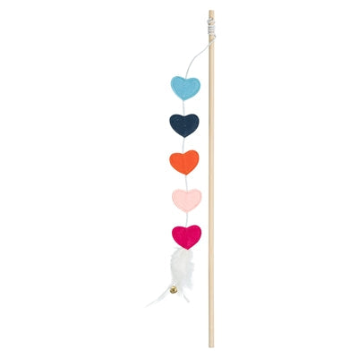 Trixie kattenhengel hartjes met catnip vilt / hout-0
