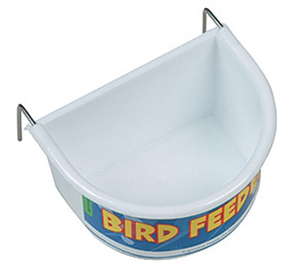 Happy pet food bowl half round white-0