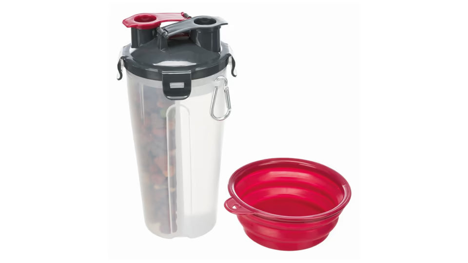 Trixie utazó étel- és vizes palack szilikon tállal 2x350 ml