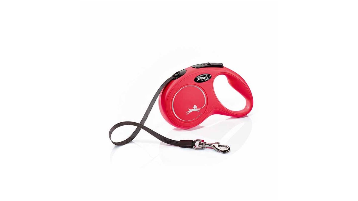 Flexi Classic Szalagos Behúzható Póráz – Piros, max. 50 kg (5 m)