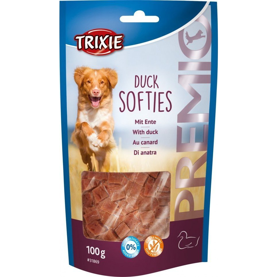 Trixie Jutalomfalat Premio Lágy Kacsás Kockák 100g-0
