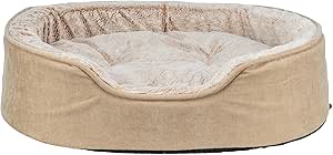 Trixie Vital kutyafekhely Lino Soft ovális bézs/krém, 83×67 cm