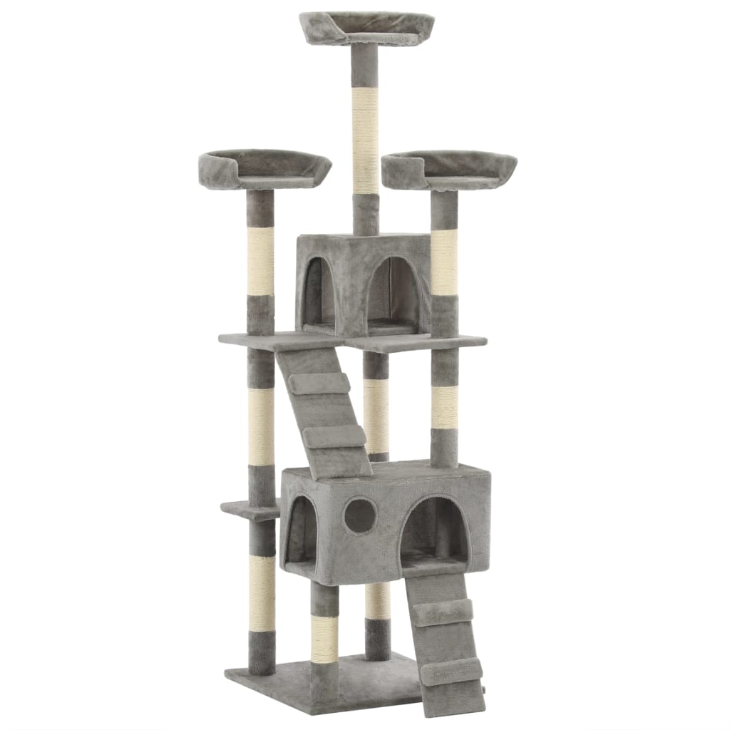 Vidaxl cat scratching post with sisal scratching posts 170 cm gray-0