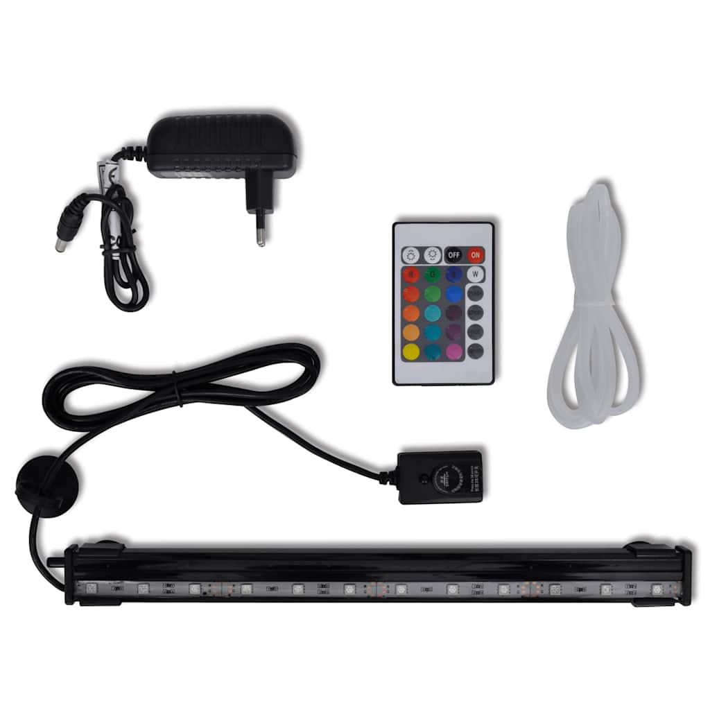 Vidaxl LED Underwater Aquarium Light with Bubbles RGB 32 cm-0