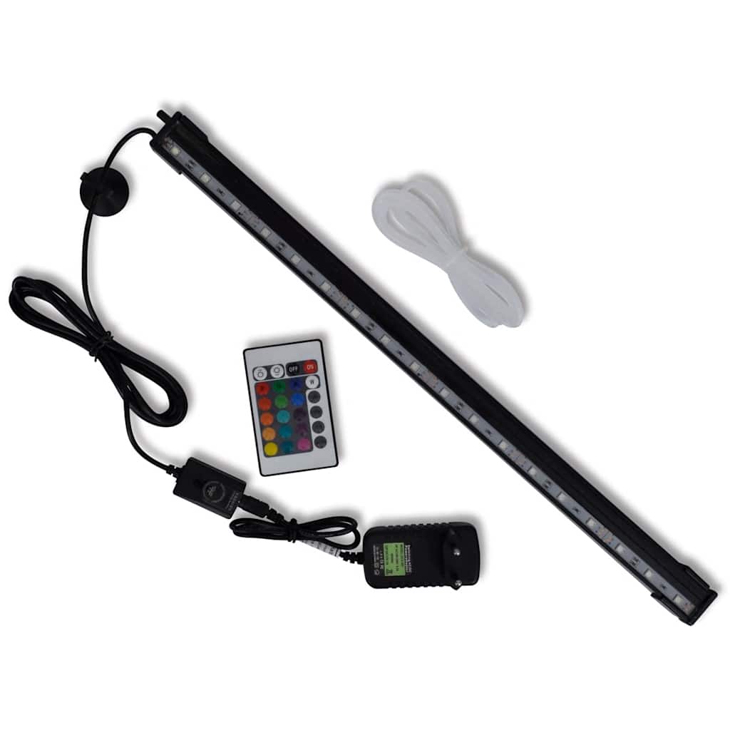 VidaXL LED aquarium lamp with bubbles RGB 48 cm-0