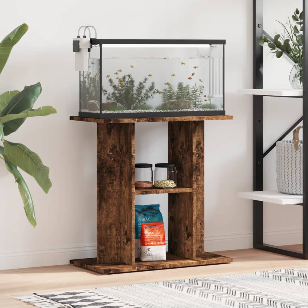 Vidaxl aquarium stand smoked oak 60x30x60 cm engineered wood-0