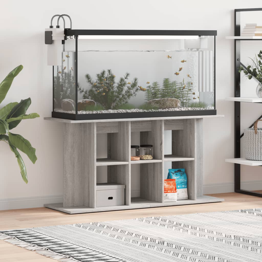 Vidaxl aquarium stand 120x40x60 cm processed wood gray sonoma-0
