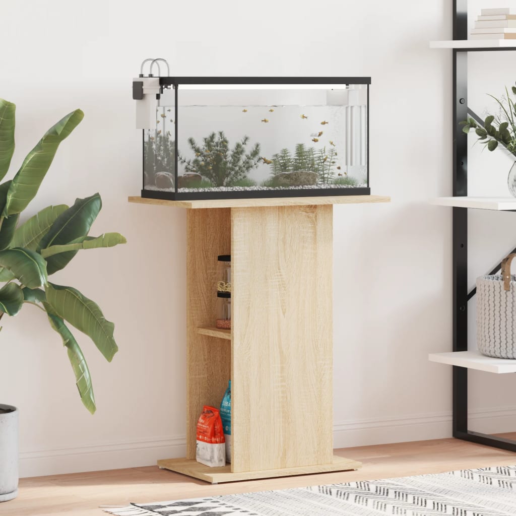 Vidaxl Aquarium Cabinet Sonoma Oak 60.5x36x72.5 cm Engineered Wood-0