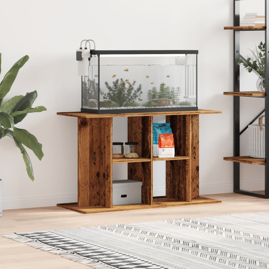 Vidaxx aquarium stand 100x40x60 cm treated wood, old wood-colored-0