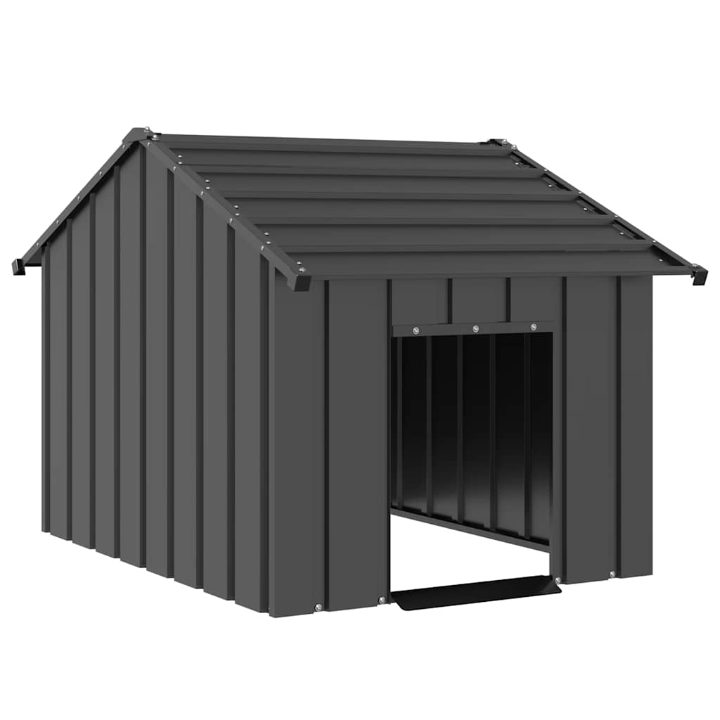 Vidaxxl doghouse with roof 83x130x85 cm galvanized steel-0