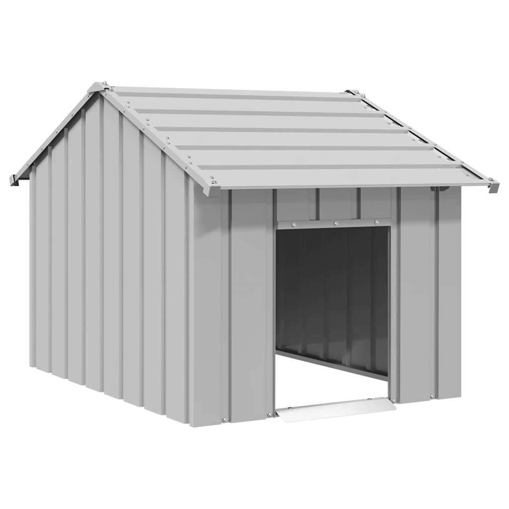 Vidaxxl doghouse with roof 83x130x85 cm galvanized steel-0