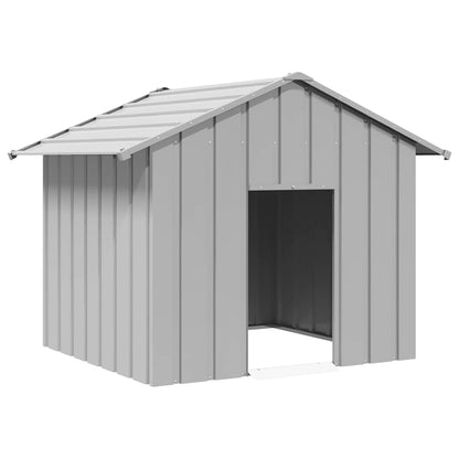 Vidaxxl doghouse with roof 131x101x102 cm galvanized steel-0
