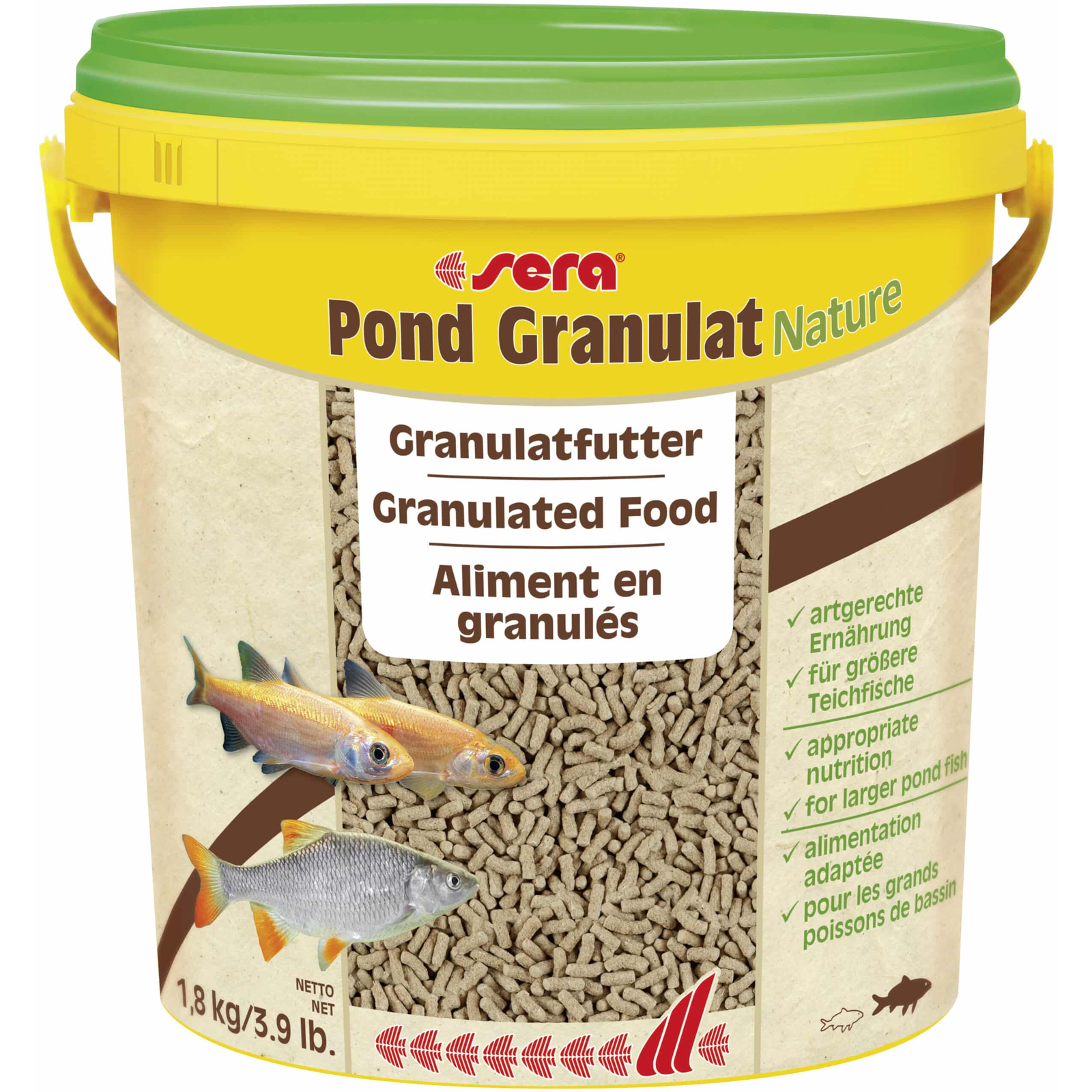 SERA 106687 Pond Granulat - Kerti tó haleledel 10L (1,8kg)-0