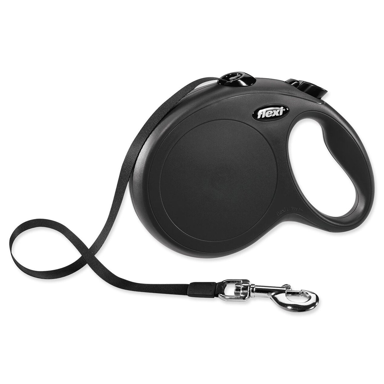 Flexi Classic Szalagos Póráz – Fekete, XS (3 m, max. 12 kg)