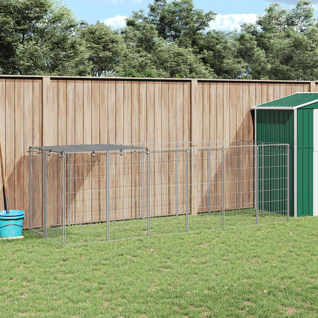 Kutya kennel 330x110x110 cm acél ezüst színű