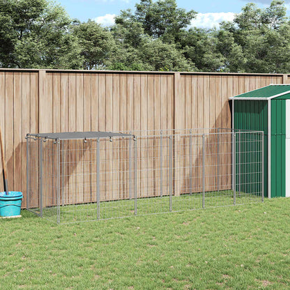 Kutya kennel 330x110x110 cm acél ezüst színű