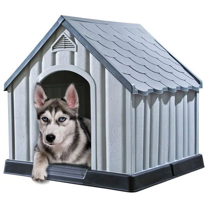 Kutya kennel 92x87x91 cm műanyag szürke