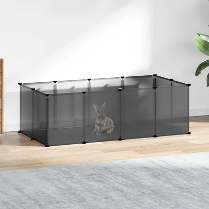 Kisállat Ketrec 144x74x46,5 cm Polipropilén és Acél Fekete