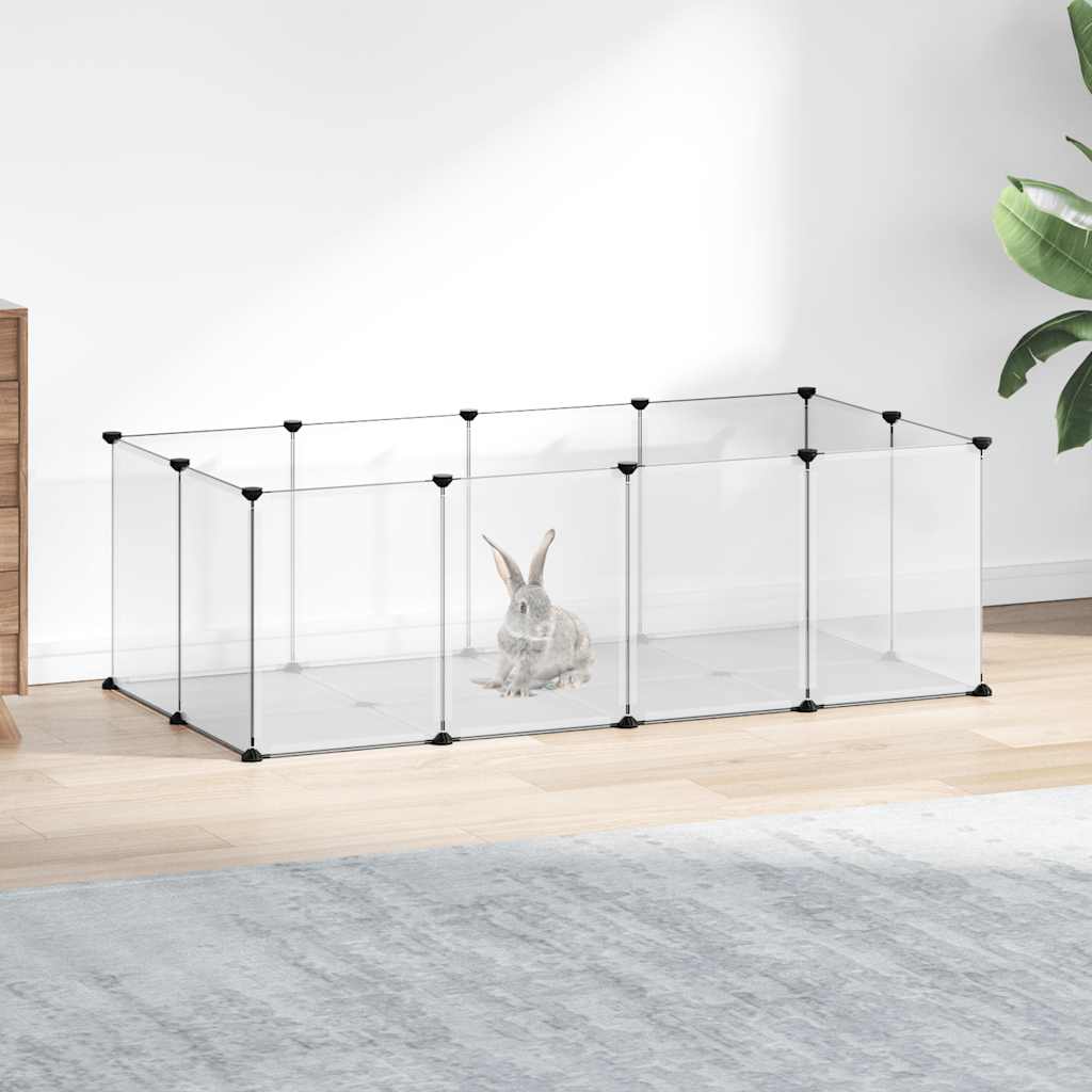 Kisállat Ketrec 144x74x46,5 cm Polipropilén és Acél Átlátszó