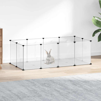 Kisállat Ketrec 144x74x46,5 cm Polipropilén és Acél Átlátszó