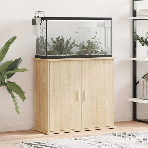 Akvárium alapállvány 81x36x73 cm forgácslap szürke sonoma tölgy