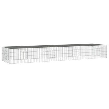 Nyúlketrec 4 Panellel 433x109x54 cm Horganyzott Vas