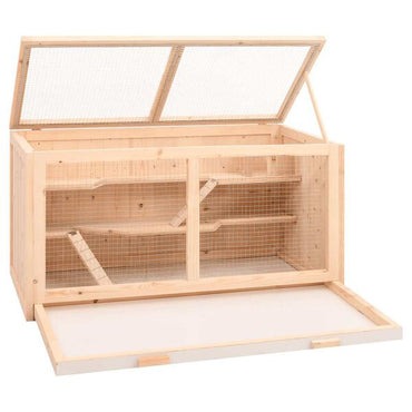 Hörcsögketrec 104x52x54 cm Tömör Fenyőfa