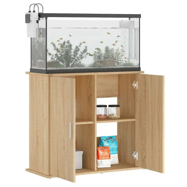 Akvárium alapállvány 81x36x73 cm forgácslap szürke sonoma tölgy