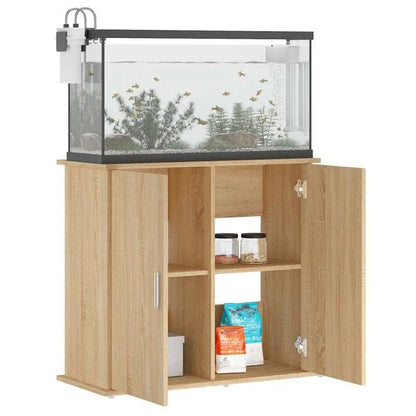 Akvárium alapállvány 81x36x73 cm forgácslap szürke sonoma tölgy