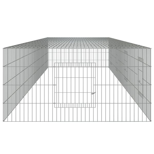 Nyúlketrec 4 Panellel 433x109x54 cm Horganyzott Vas