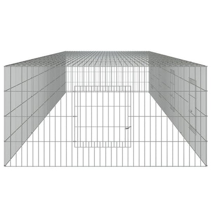 Nyúlketrec 4 Panellel 433x109x54 cm Horganyzott Vas