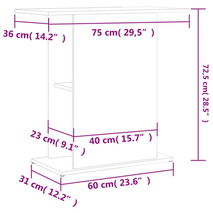 Akvárium alapállvány fehér 75x36x72,5 cm forgácslap