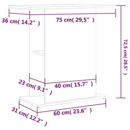 Akvárium alapállvány 75x36x72,5 cm forgácslap betonszürke